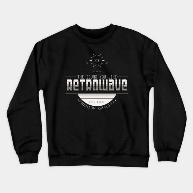 Retrowave sound (light logo) Crewneck Sweatshirt by ModManner